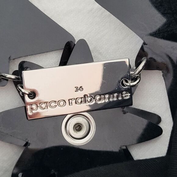 NEW $1920 Paco Rabanne RABANNE Star Embellished Mesh Mini Dresssz 36 Bla… - Picture 13 of 16